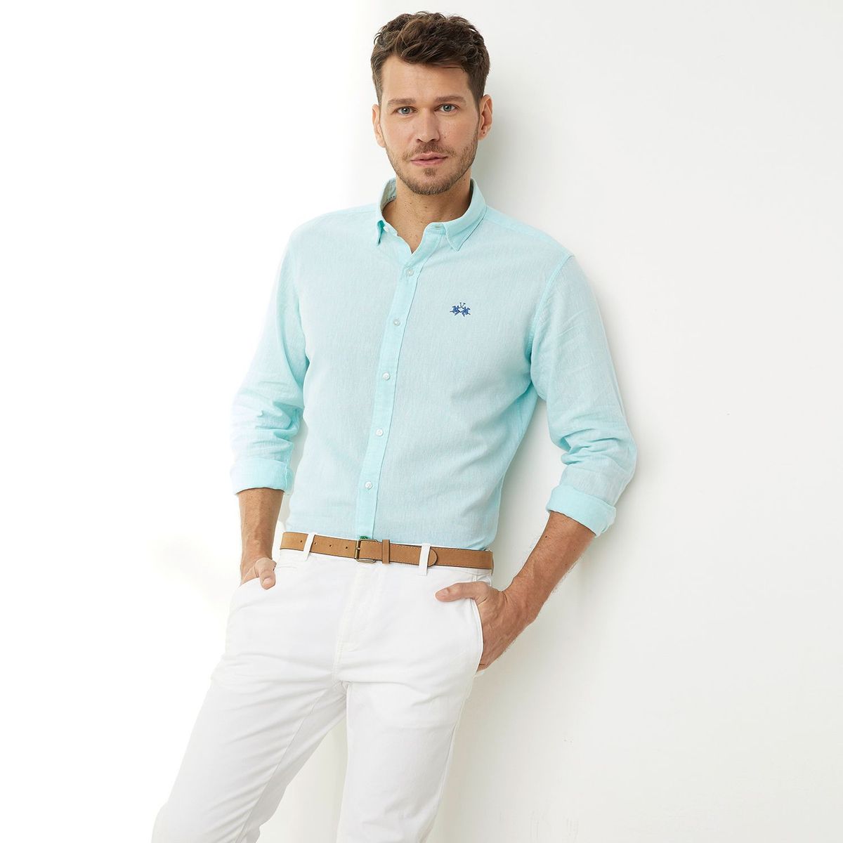 LA MARTINA - Camisa casual Lino para Hombre Regular La Martina