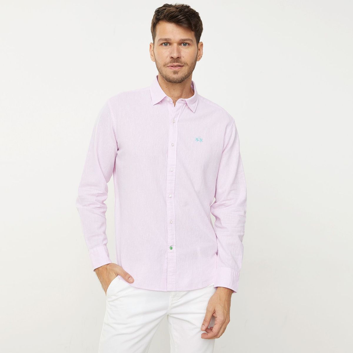 LA MARTINA - Camisa casual Lino para Hombre Regular La Martina
