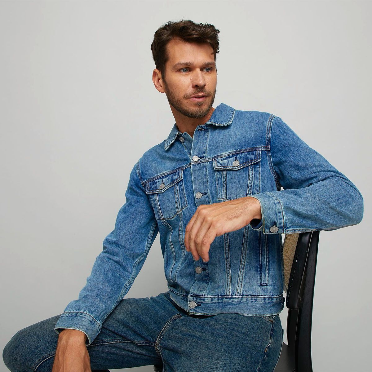 WOLF & HANK - Chaqueta de jean Hombre Wolf & Hank