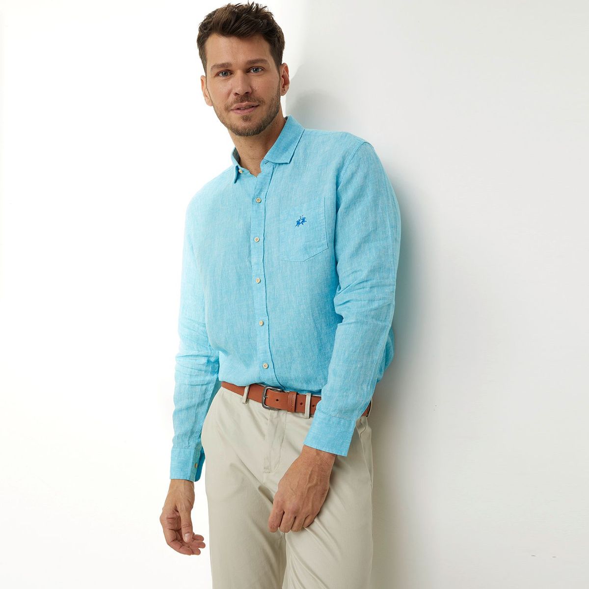 LA MARTINA - Camisa casual Lino para Hombre Regular La Martina