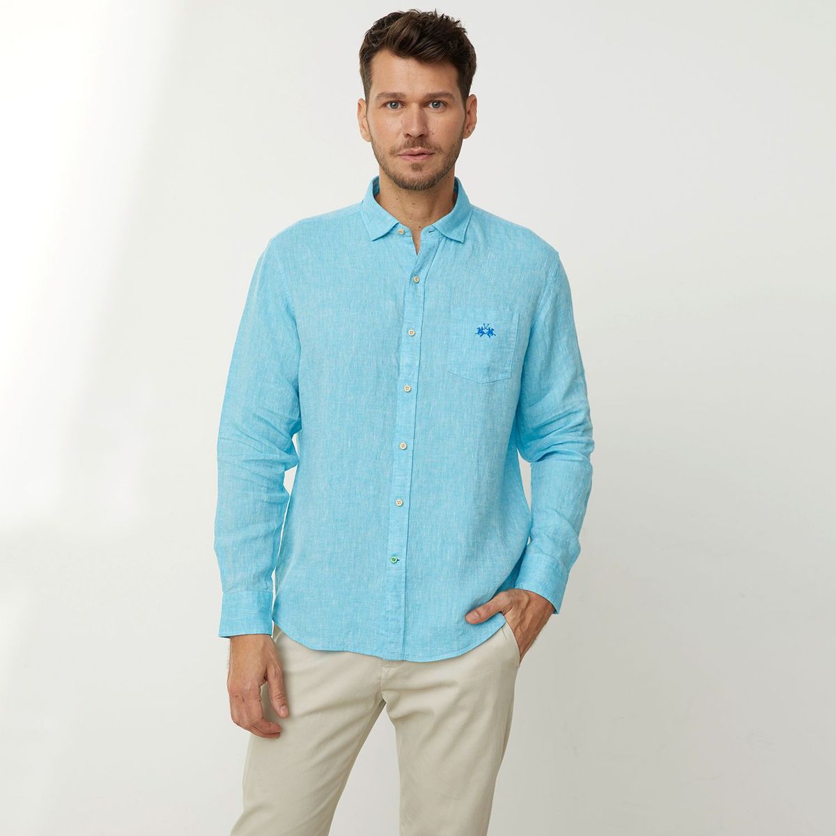 LA MARTINA - Camisa casual Lino para Hombre Regular La Martina