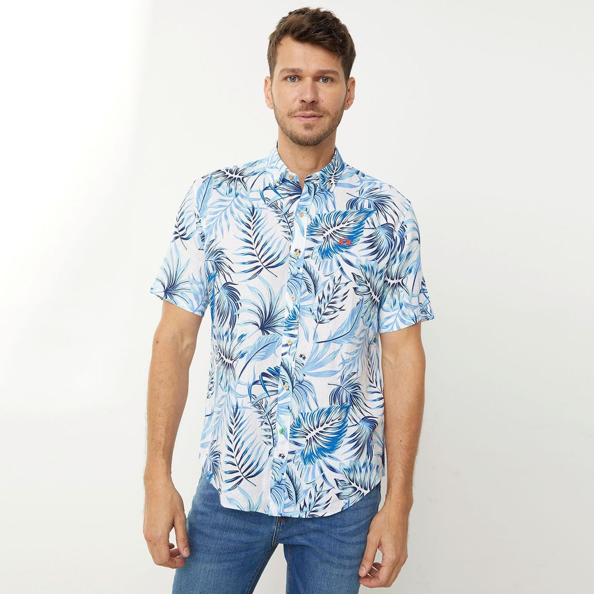 LA MARTINA - Camisa casual Lino para Hombre Regular La Martina