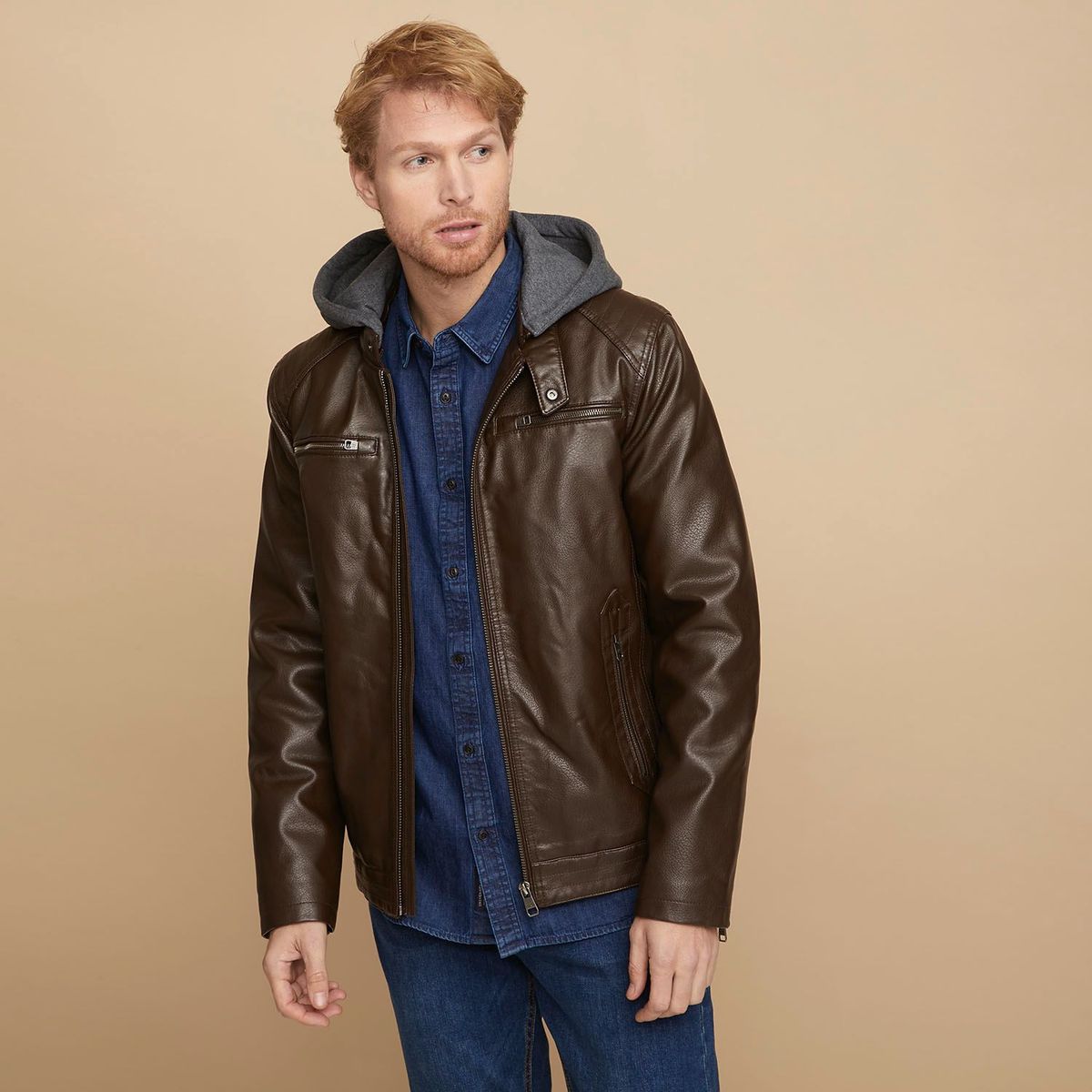 UNIVERSITY CLUB - Chaqueta Efecto cuero Hombre University Club