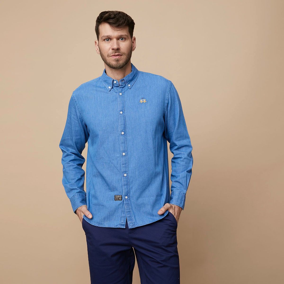 LA MARTINA - Camisa de jean para Hombre Regular La Martina