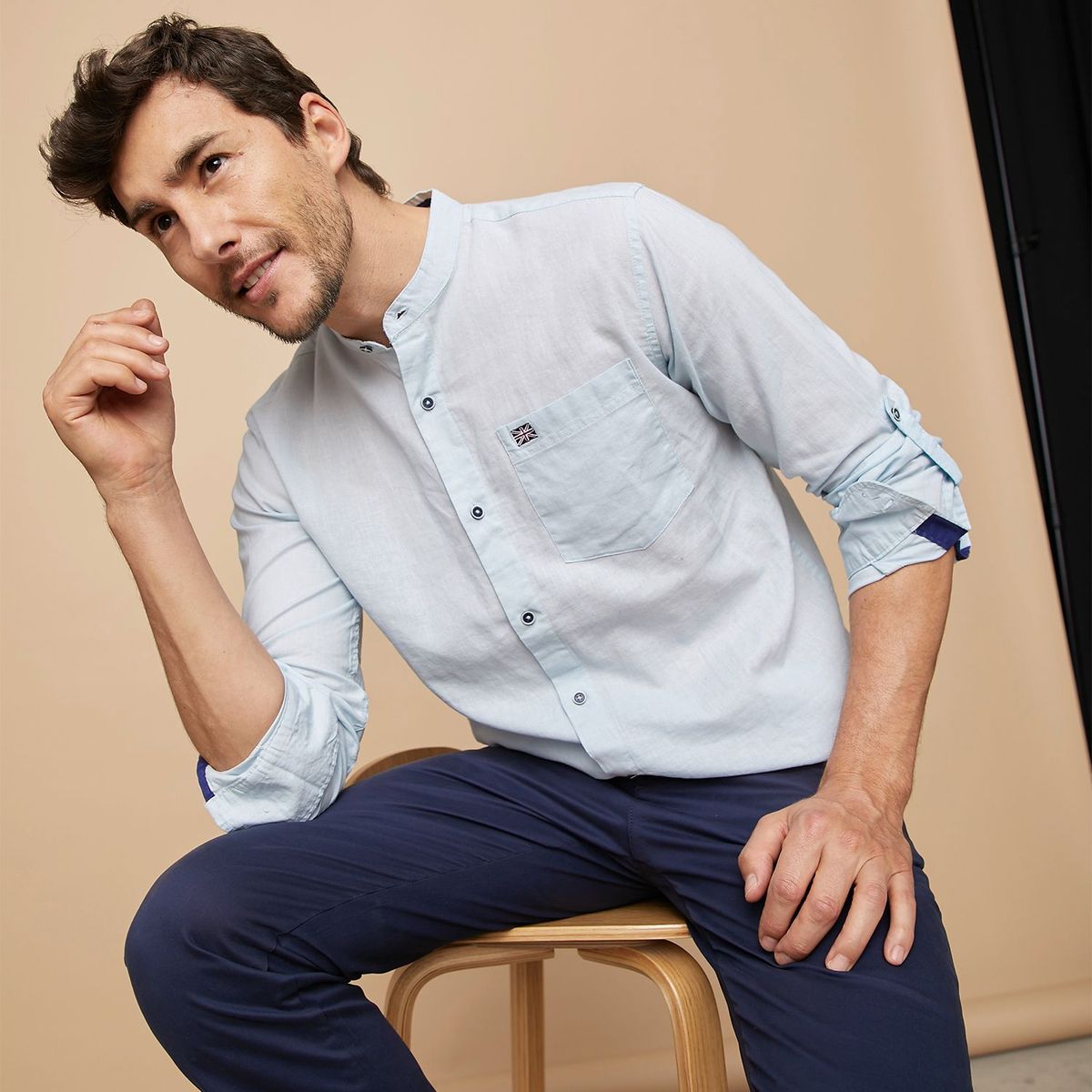 UNIVERSITY CLUB - Camisa casual Lino para Hombre Regular University Club