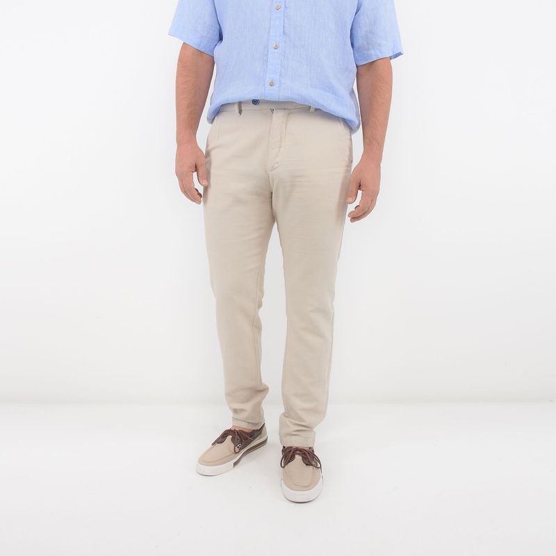 WOLF & HANK - Pantalón para Hombre Slim Lino Wolf & Hank