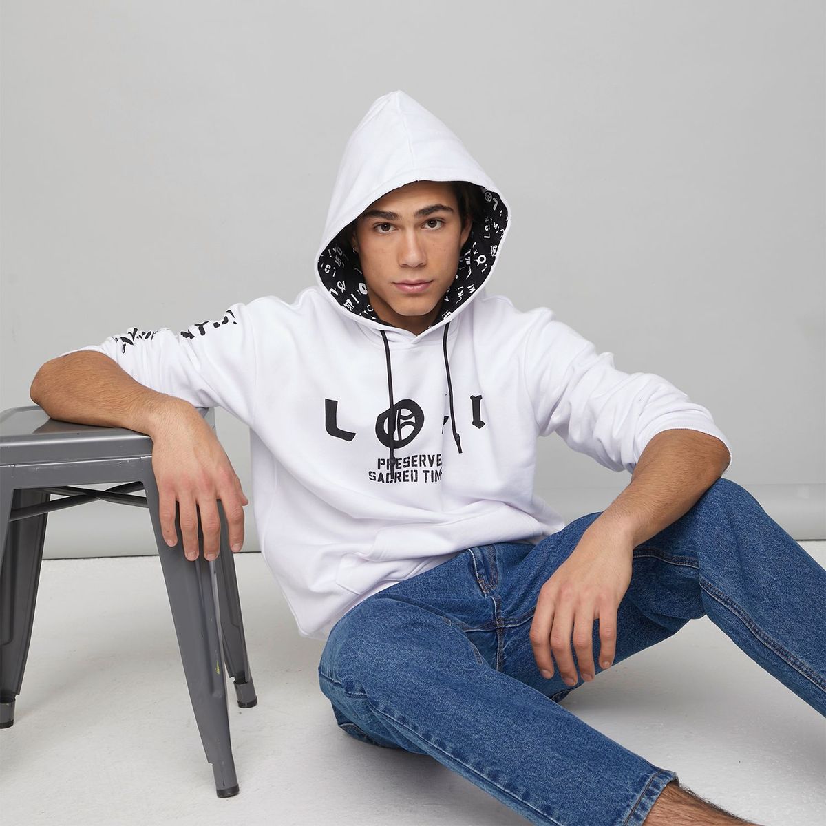 BEARCLIFF - Hoodie para Hombre con Estampado de Algodón Bearcliff