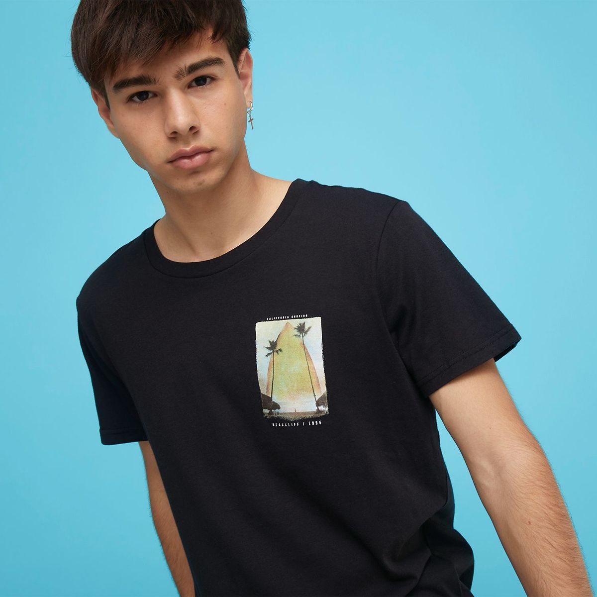 BEARCLIFF - Camiseta para Hombre Manga corta con Estampado Bearcliff