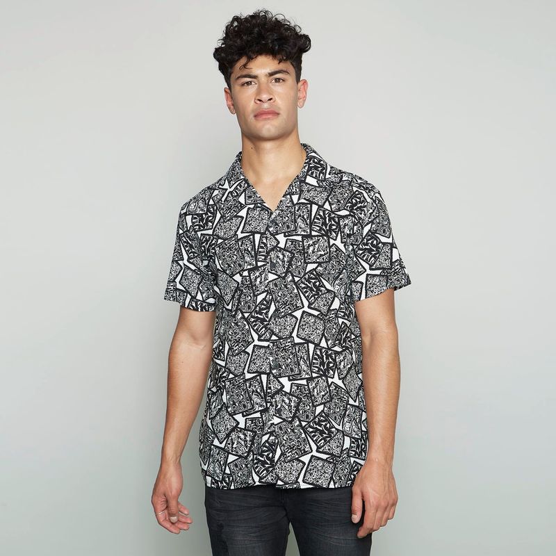 BEARCLIFF - Camisa casual para Hombre Regular Bearcliff