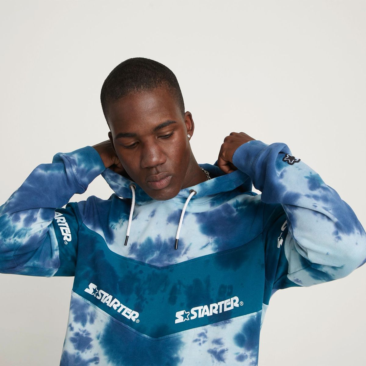 STARTER - Hoodie para Hombre con Estampado de Algodón Starter