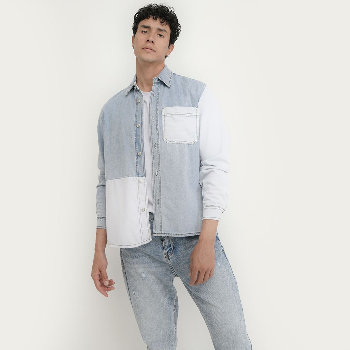 DENIMLAB - Camisa de jean para Hombre Regular Denimlab