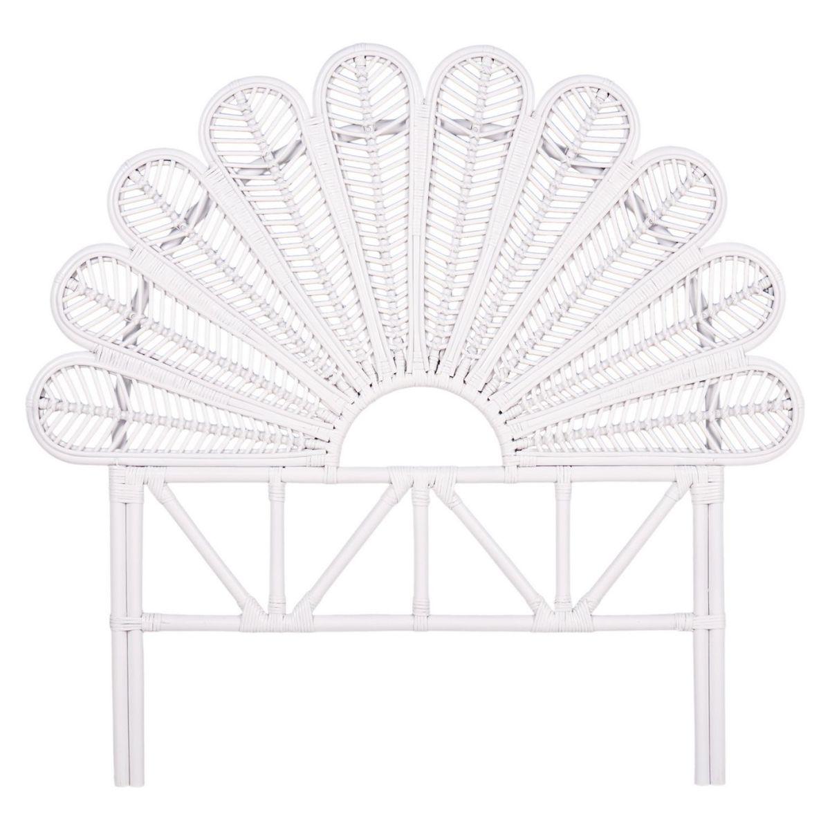 BASEMENT HOME - Cabecero para Cama Semidoble Moderno en Rattán 128 x 134 cm Basement Home