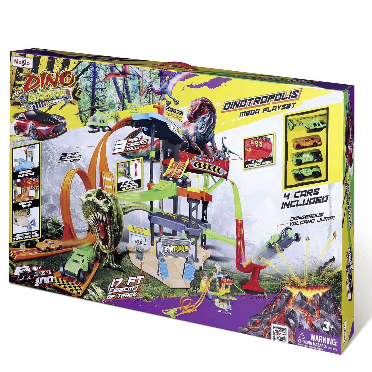 MAISTO - Pista de auto Maisto Dinotropolis Mega Playset
