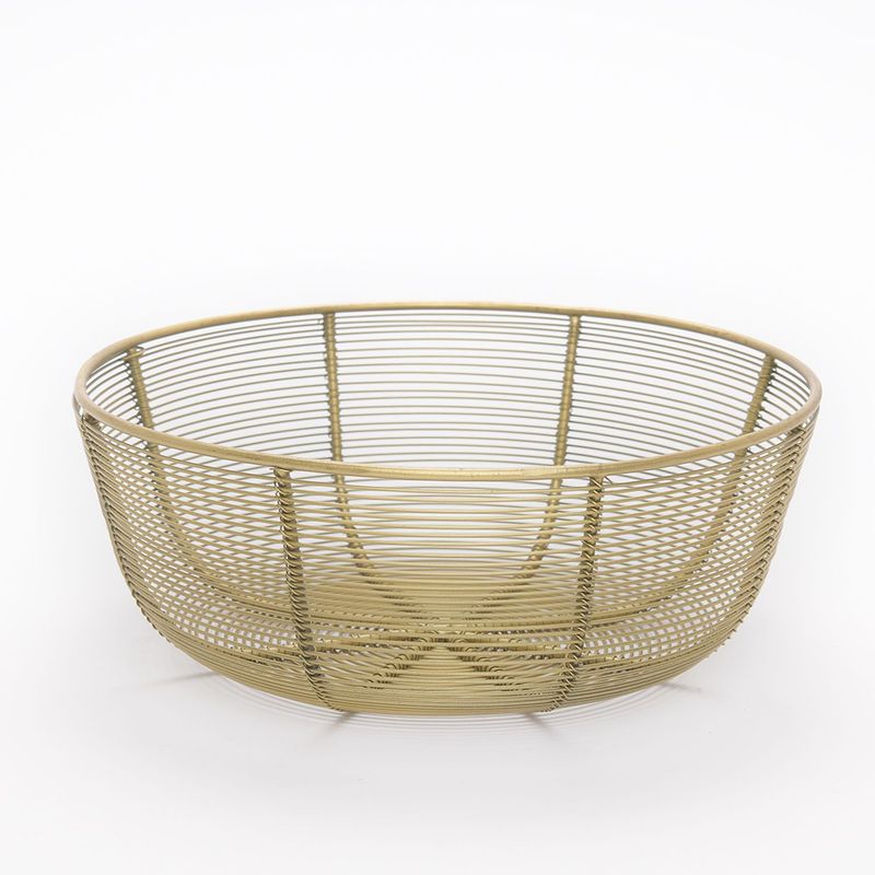 CASA CANTABRIA - Frutero Metal Dorado 5 x 25 cm