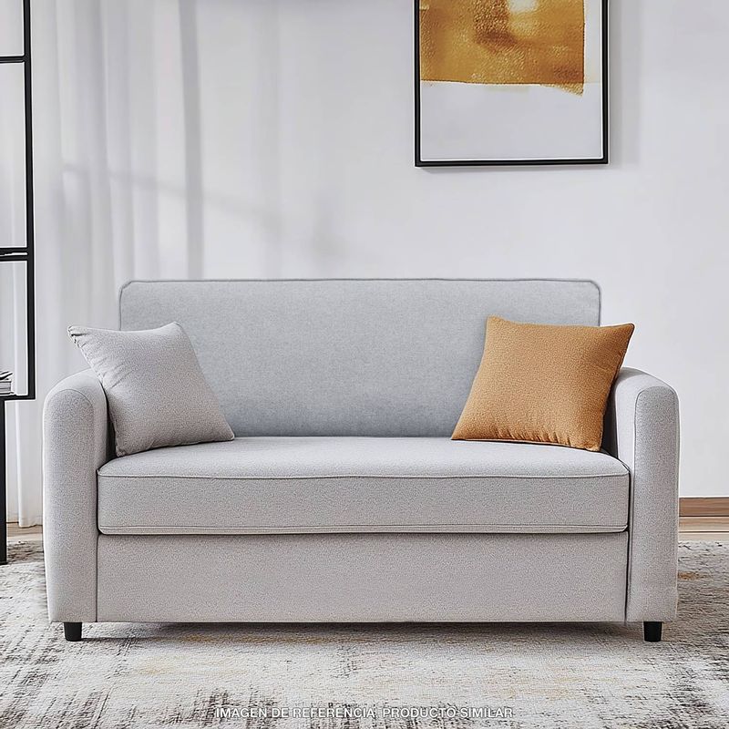 BASEMENT HOME - Sofá Cama Moderno en Tela 2 Puestos Kansas 128 x 87 x 100 cm Basement Home -  0% Interés a 3, 6 o 12 Cuotas Pagando con tu CMR Banco Falabella