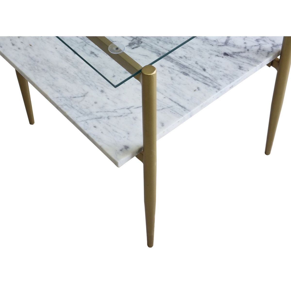 BASEMENT HOME - Mesa Auxiliar Moderna Redonda en Mármol 40 x 50 x 40 cm Basement Home  - Mueble