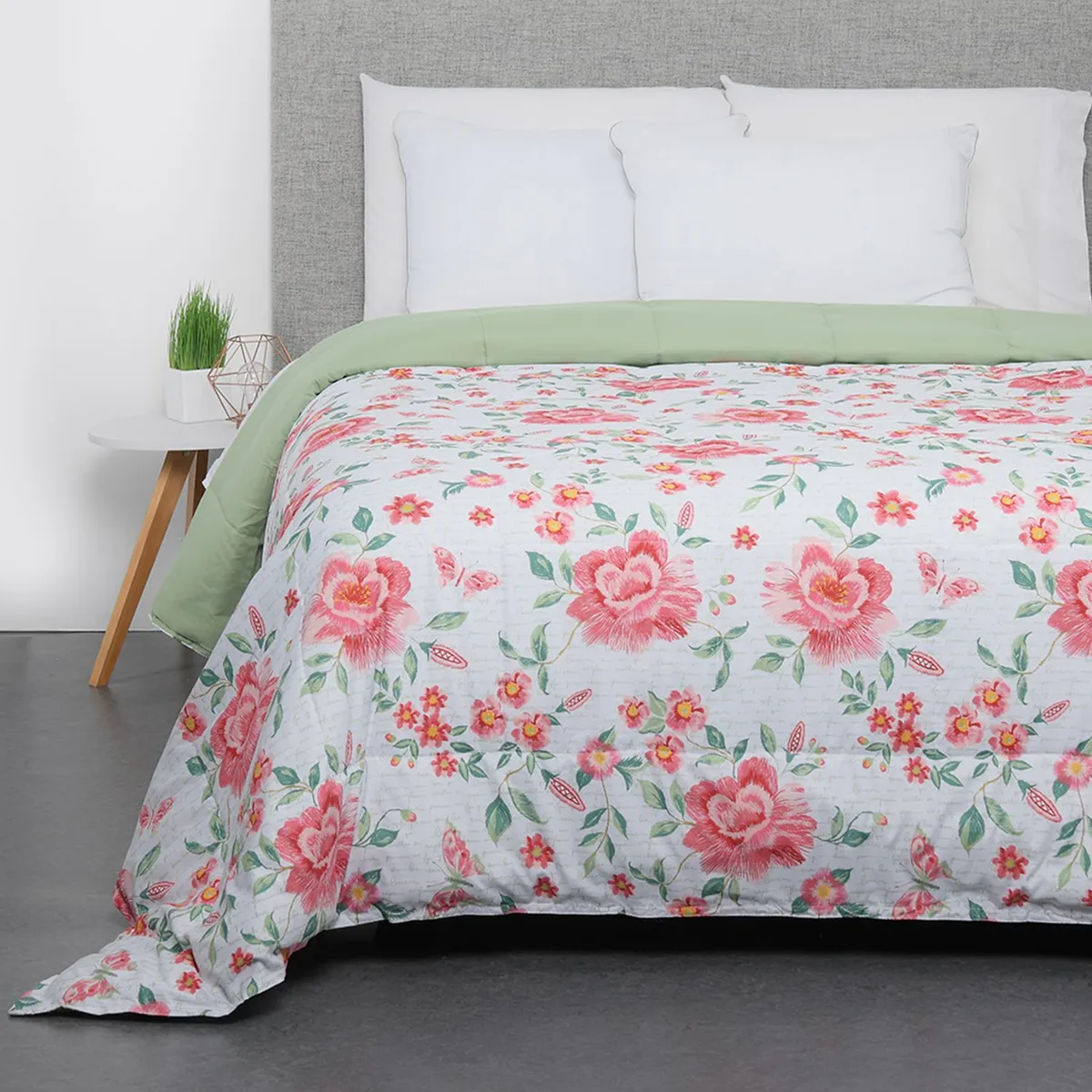 MICA - Edredón Estampado de Poliéster 150 GSM Estocolmo Rosa Mica