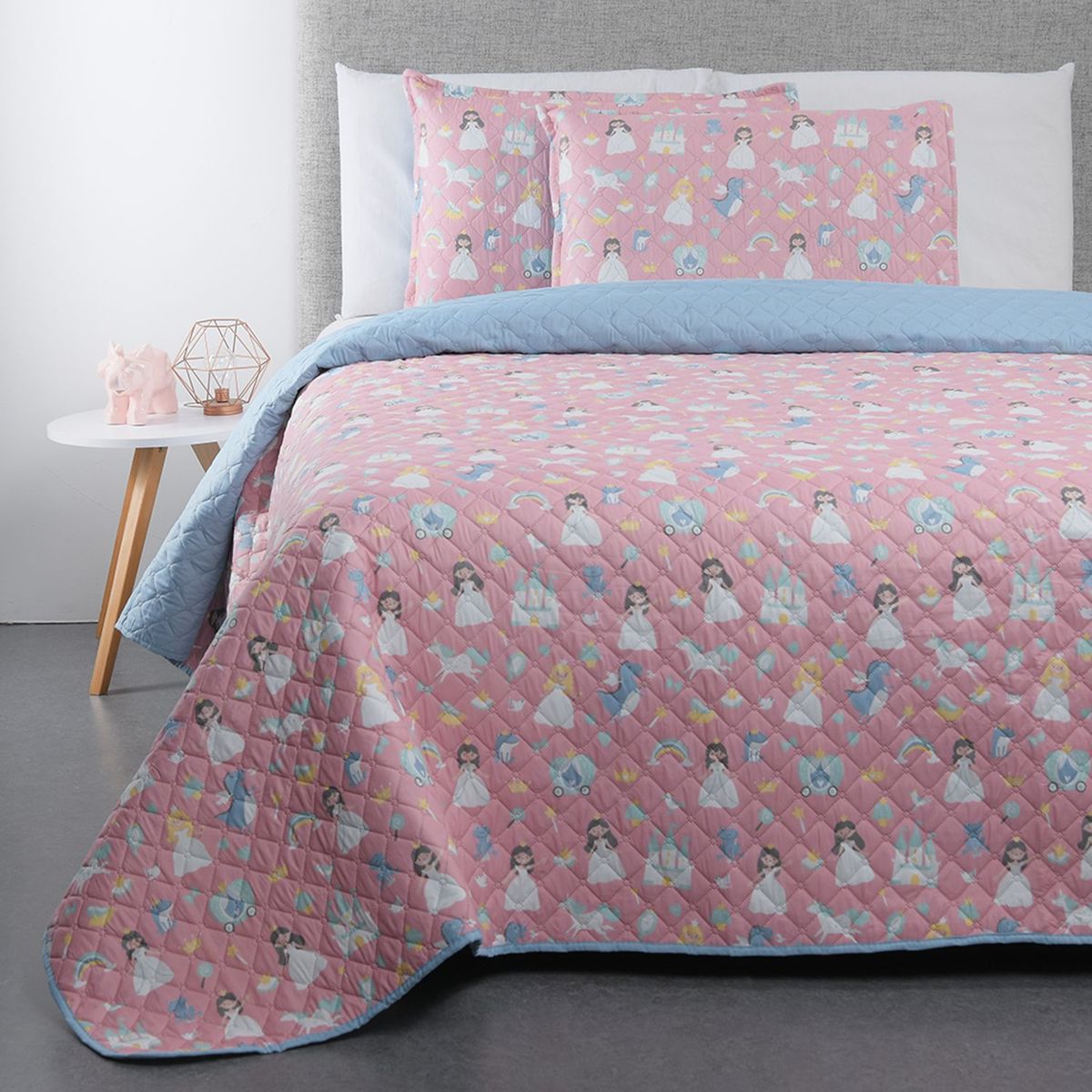 MICA KIDS - Cubrelecho infantil Poliéster Hp Princesa Ro