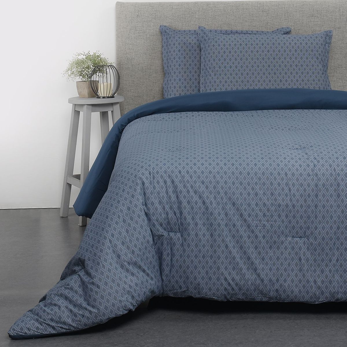 BASEMENT HOME - Edredón Estampado de Polialgodón 500 GSM Rombos Basement Home