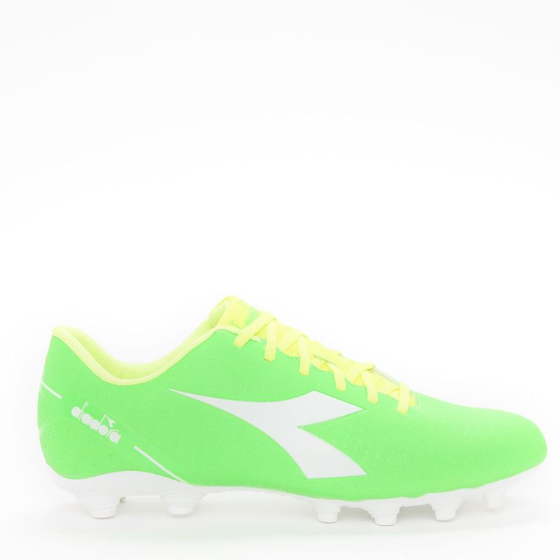 DIADORA - Guayos Diadora Para Cancha Sintética - Zapatilla De Fútbol Con Con Taches, Color Verde De Hombre Con Cordones