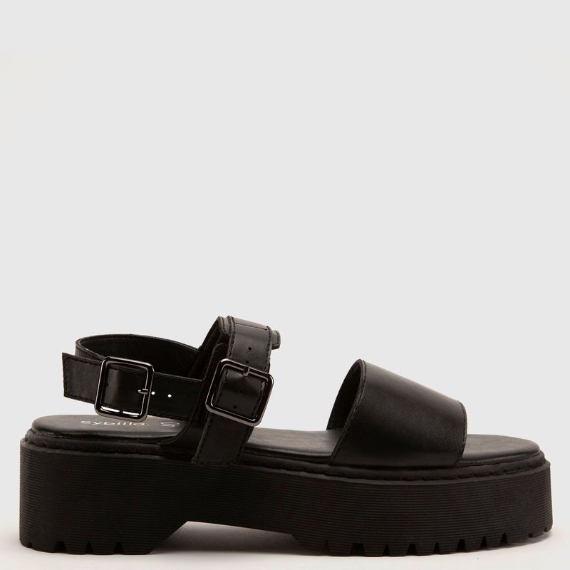 SYBILLA - Sandalias para Mujer con plataforma. Sandalias Sybilla negras de moda para mujer