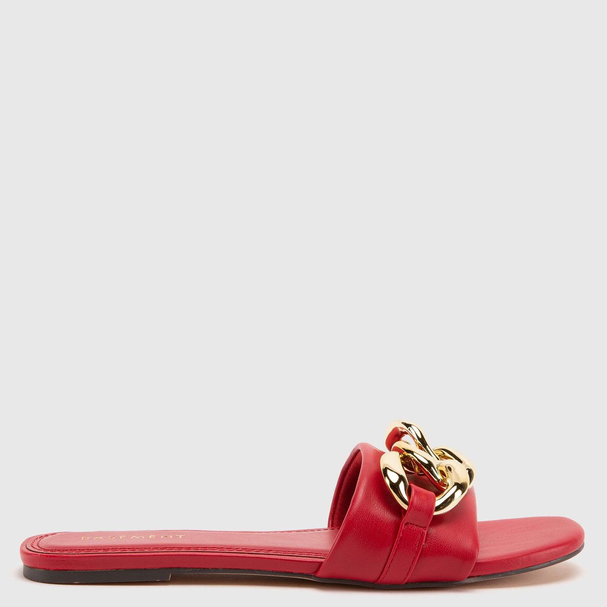 BASEMENT - Sandalias para Mujer planas. Sandalias Basement rojas de moda para mujer