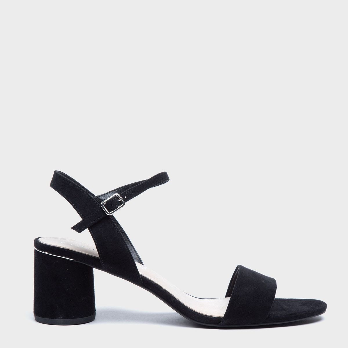 BASEMENT - Sandalias Para Mujer Con Tacón Bajo Negras Basement