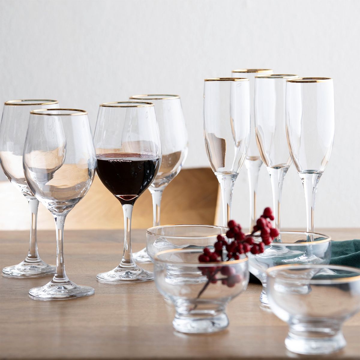  - Copa de vidrio Roberta Allen: para champaña 4 piezas