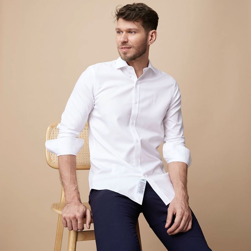 LA MARTINA - Camisa Hombre  Manga larga Slim de Algodón La Martina