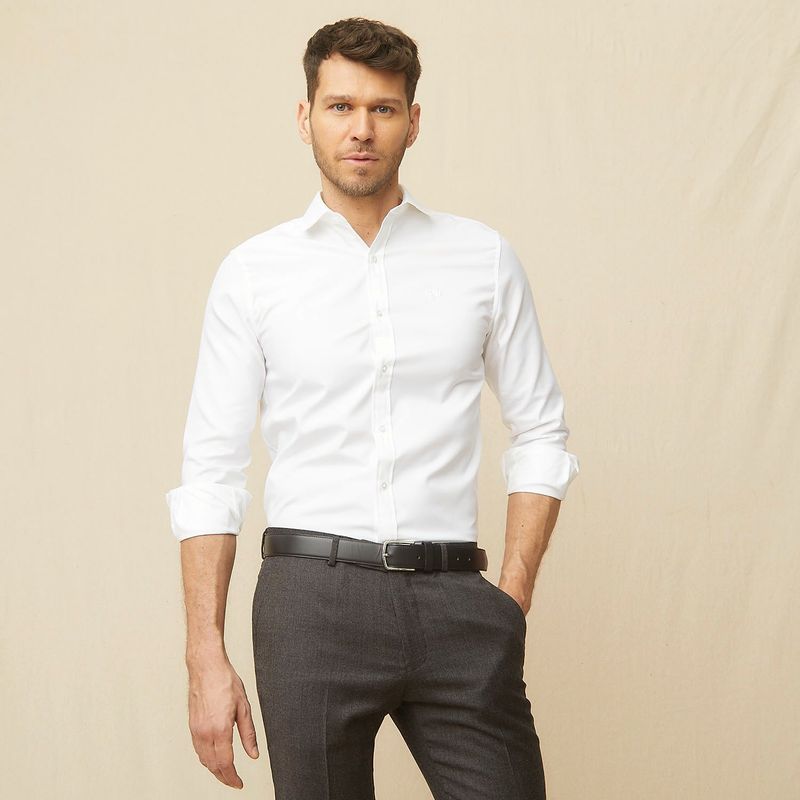LA MARTINA - Camisa Hombre  Manga larga Slim de Algodón La Martina