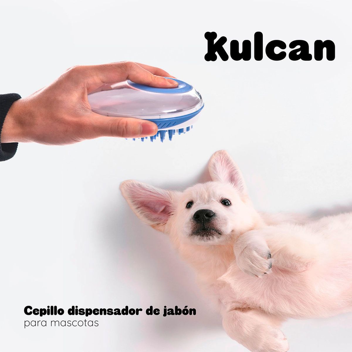 KULCAN - Cepillo Dispensador de Jabon para Perro