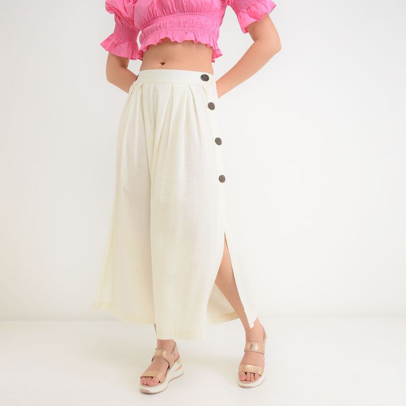 SYBILLA - Pantalón Culotte para Mujer Tiro alto Sybilla
