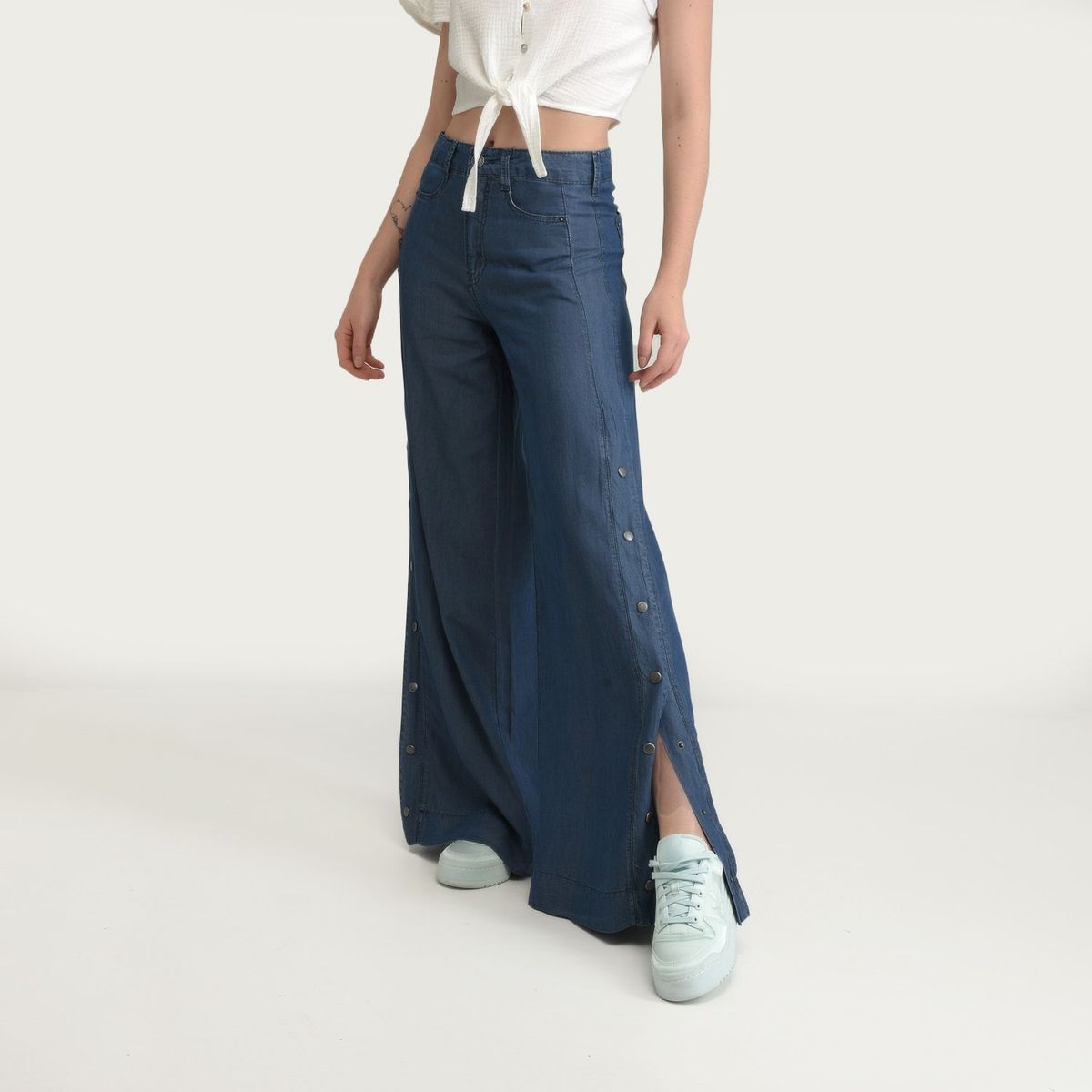 DENIMLAB - Jean Wide Leg Tiro Alto Mujer Denimlab