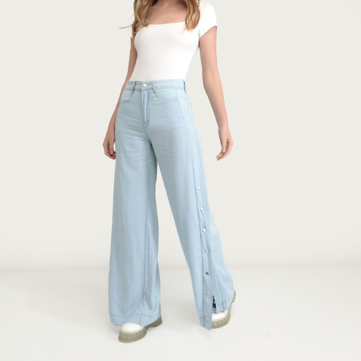 DENIMLAB - Jean Wide Leg Tiro Alto Mujer Denimlab