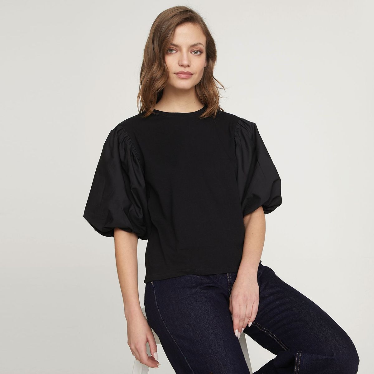 BASEMENT - Camiseta Manga corta Algodón orgánico Basement Mujer