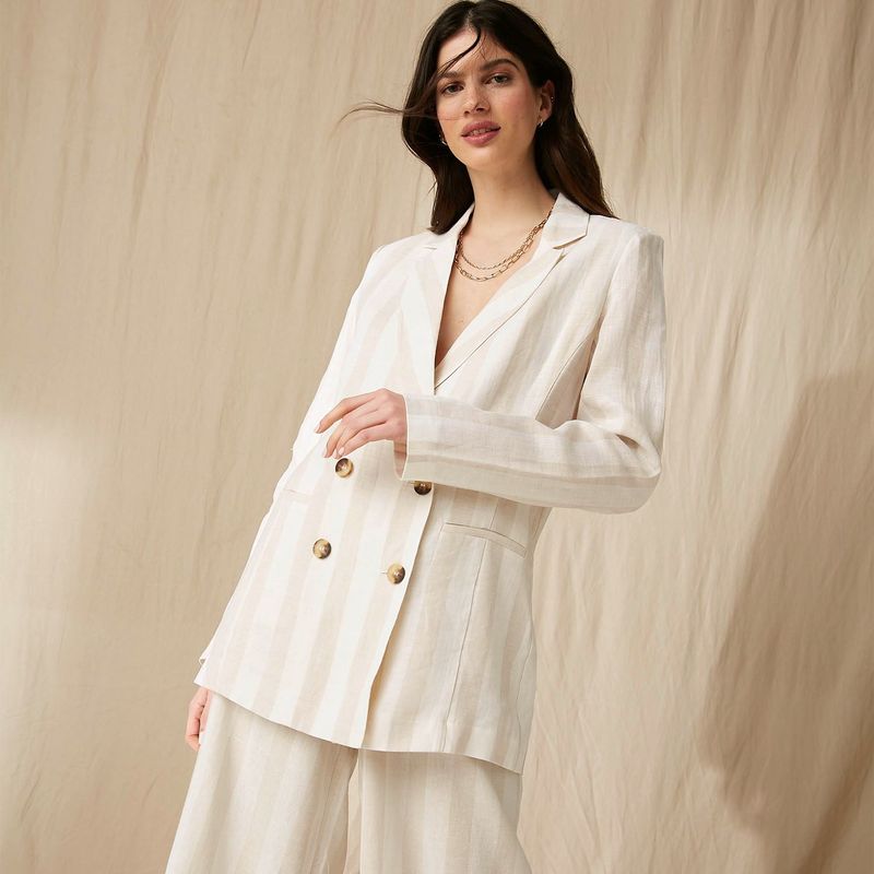 BASEMENT - Blazer para Mujer Lino Basement