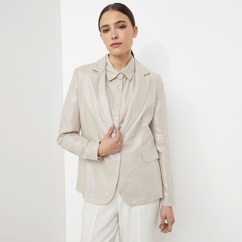 BASEMENT - Blazer Lino Mujer Basement