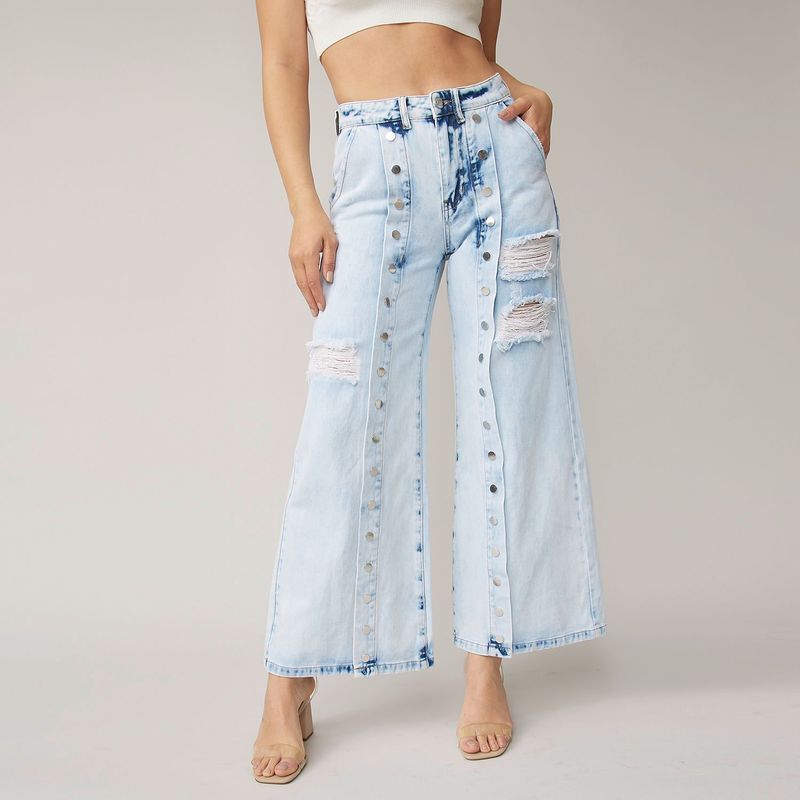MOSSIMO - Jean Wide Leg Tiro Medio Mujer Mossimo