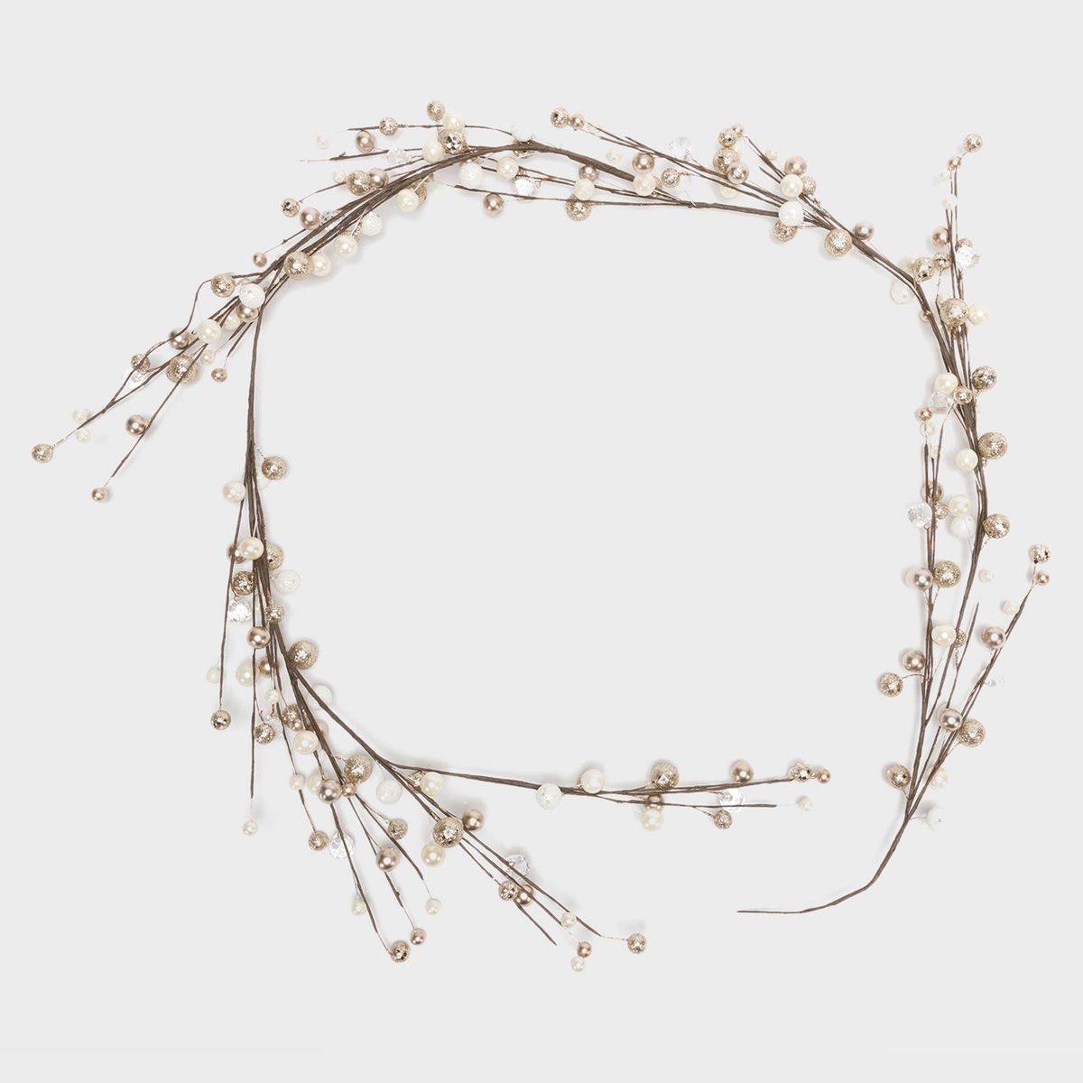 MICA - Adorno de Navidad: Rama Plateado 160 cm