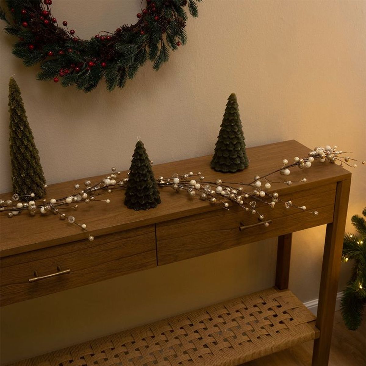 MICA - Adorno de Navidad: Rama Plateado 160 cm