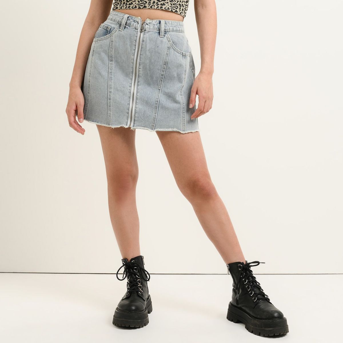 DAHLA - Falda Mini para Mujer de Algodón Dahla