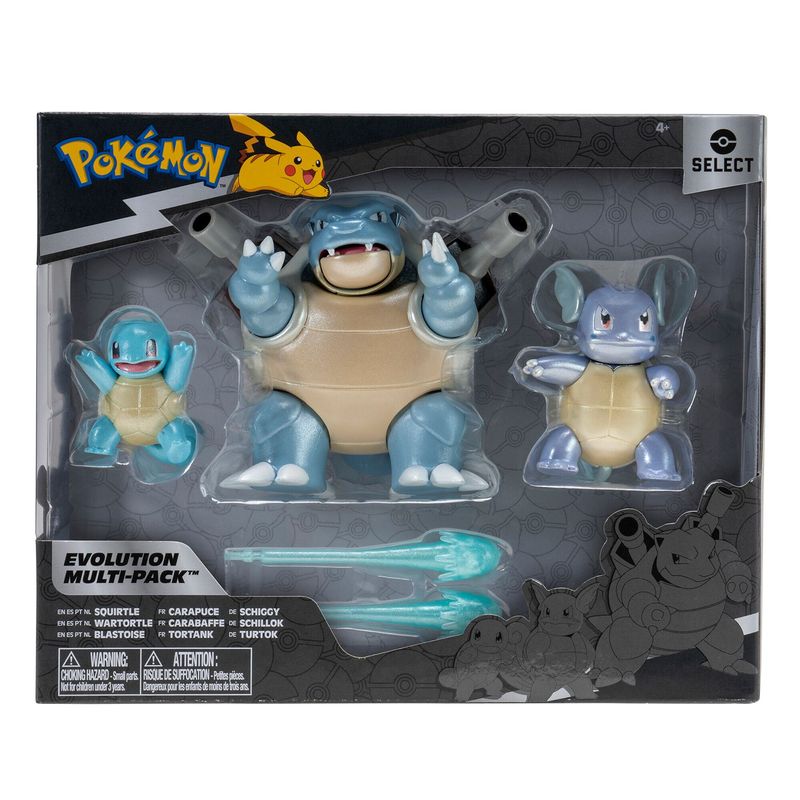 POKEMON - Figura de acción Pokemon - Surtido (Squirtle, Wartortle, Blastoise)