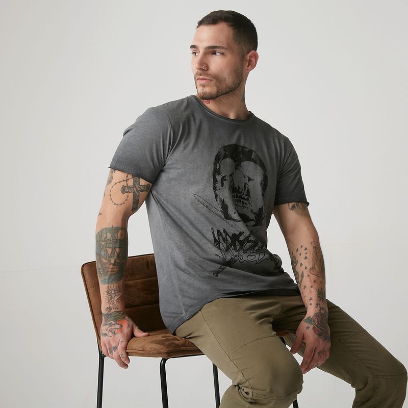MOSSIMO - Camiseta para Hombre Manga corta con Estampado Mossimo