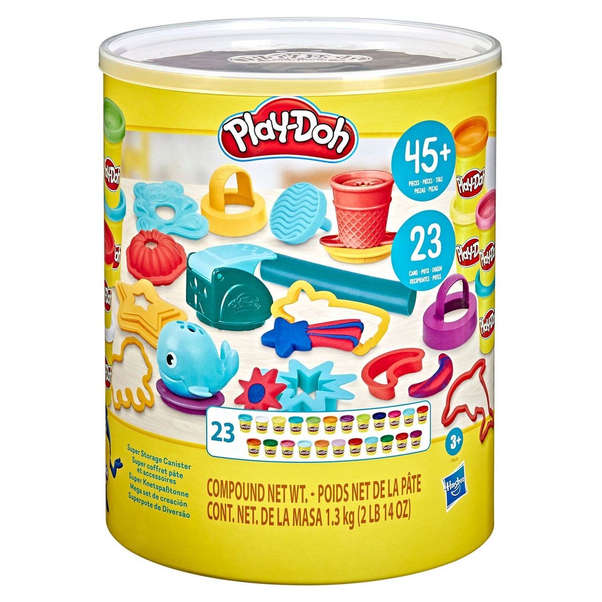 PLAY DOH - Mega Kit de Creación PlayDoh, Incluye (45 Accesorios + 23 Tarros de Palastilina), Apartir de los 3 años