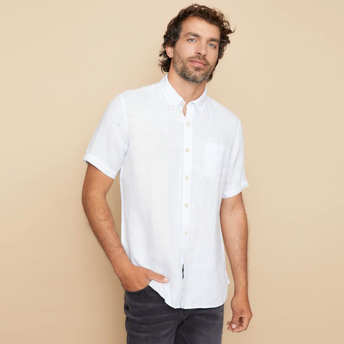 CASCAIS - Camisa casual Lino para Hombre Regular Cascais.