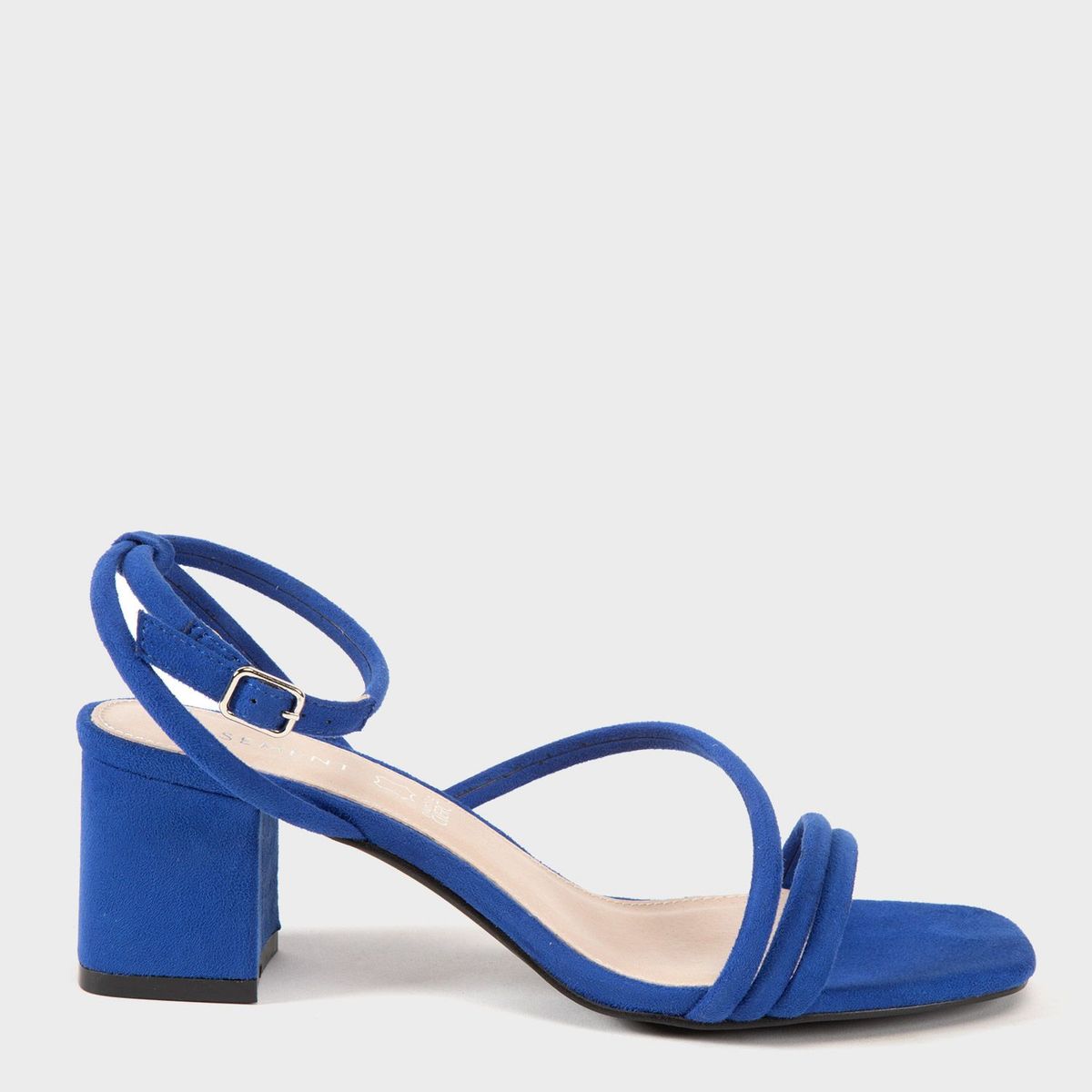BASEMENT - Sandalias para Mujer con tacón grueso. Sandalias Basement azules de moda para mujer
