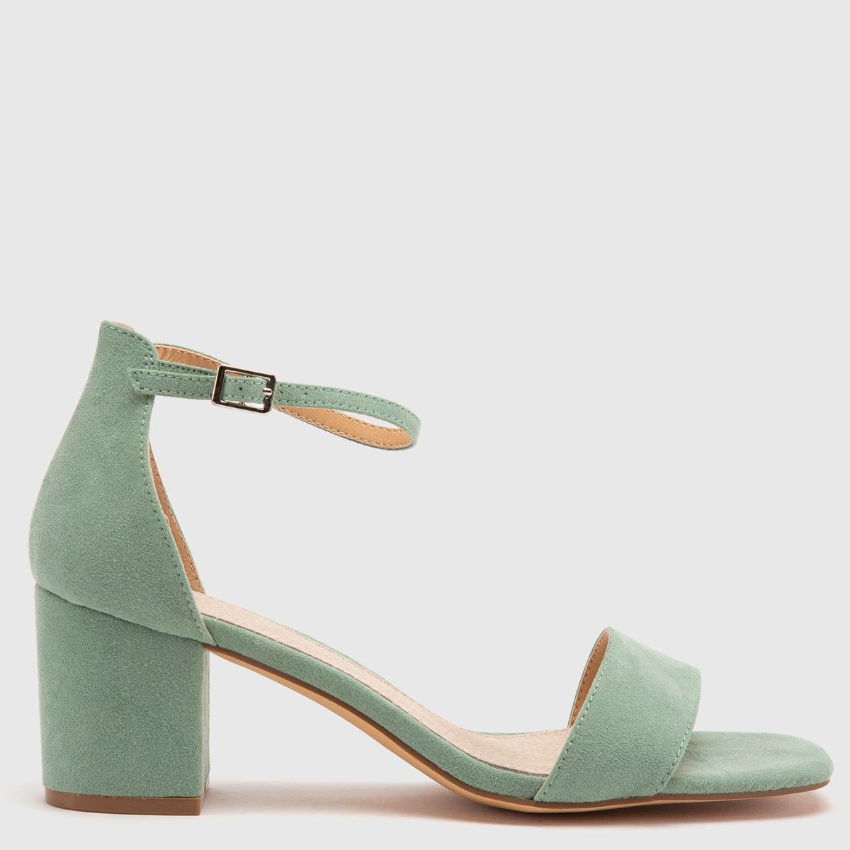 BASEMENT - Sandalias para Mujer con tacón grueso Sandalias Basement verdes de moda para mujer