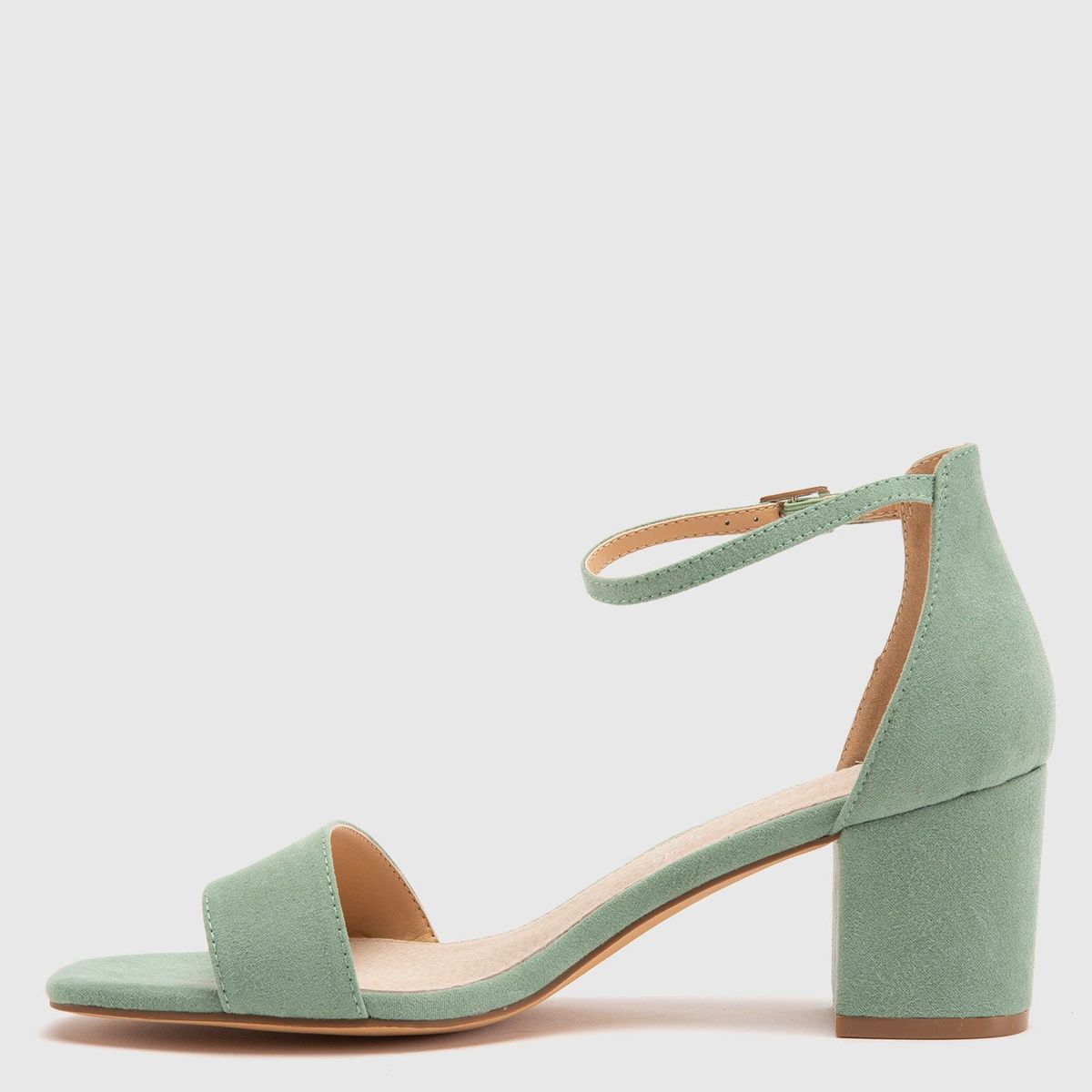 BASEMENT - Sandalias para Mujer con tacón grueso Sandalias Basement verdes de moda para mujer