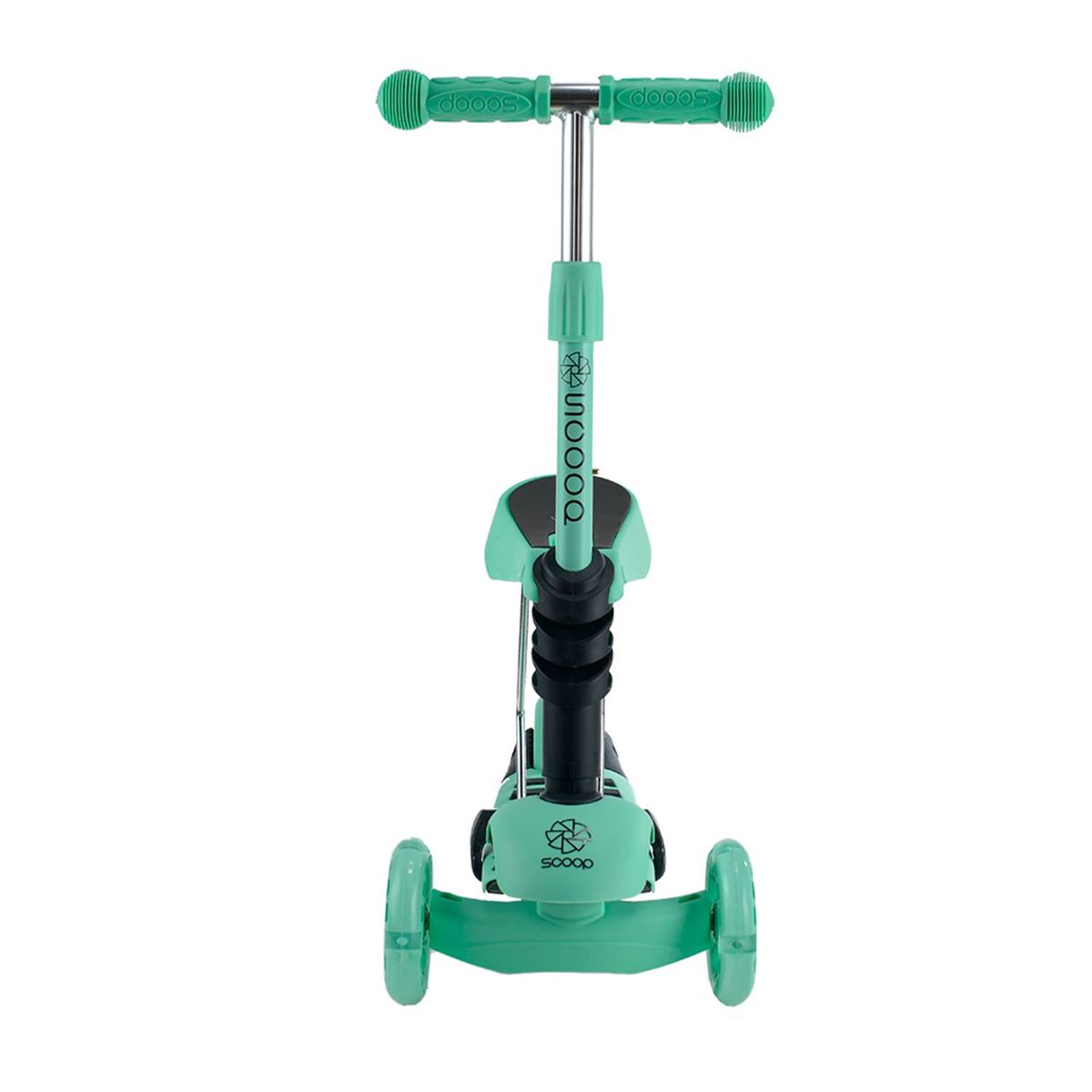 SCOOP - Patineta Scoop Infantil 2 en 1 (Monopatín + Silla) Verde