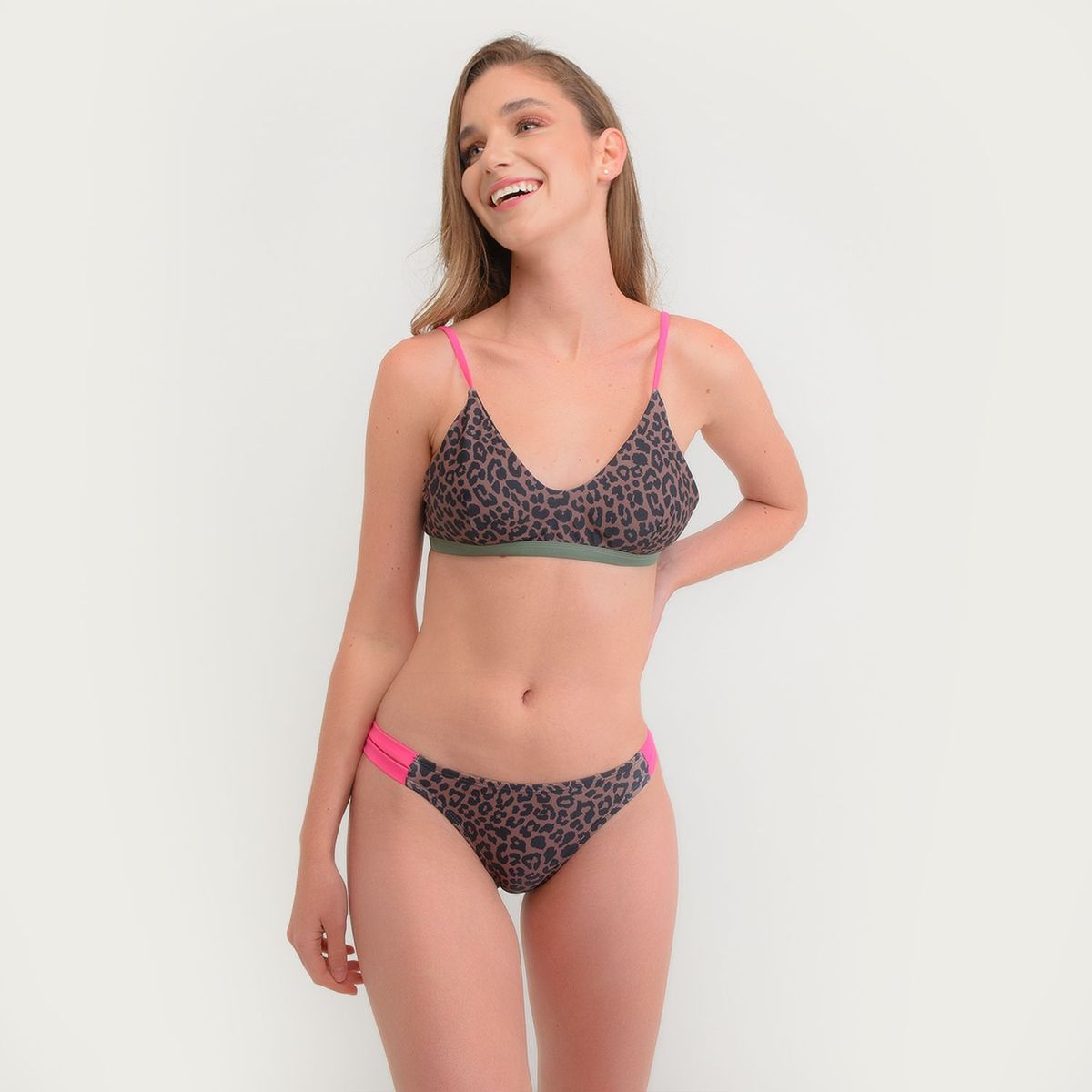 DENIMLAB - Vestido de baño Conjunto de bikini Animal print Denimlab